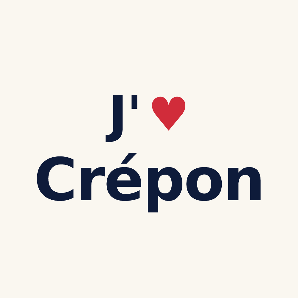 Tasse personnalisée Crépon — design J'aime Crépon