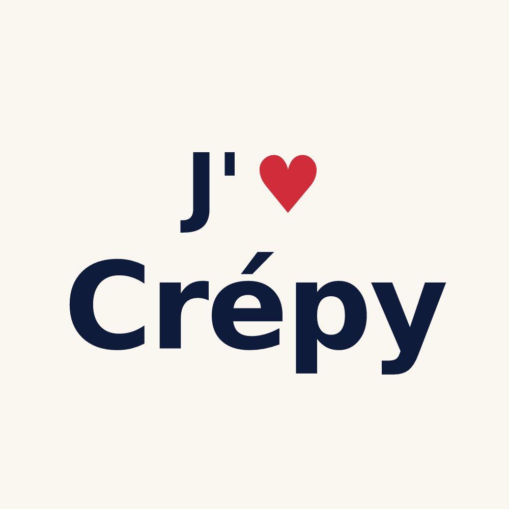 Tasse personnalisée Crépy — design J'aime Crépy