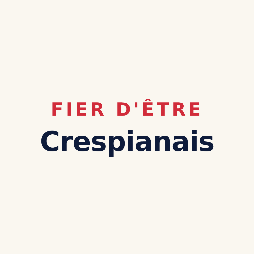 Tasse « Fier d'être Crespianais » — design pour Crespian