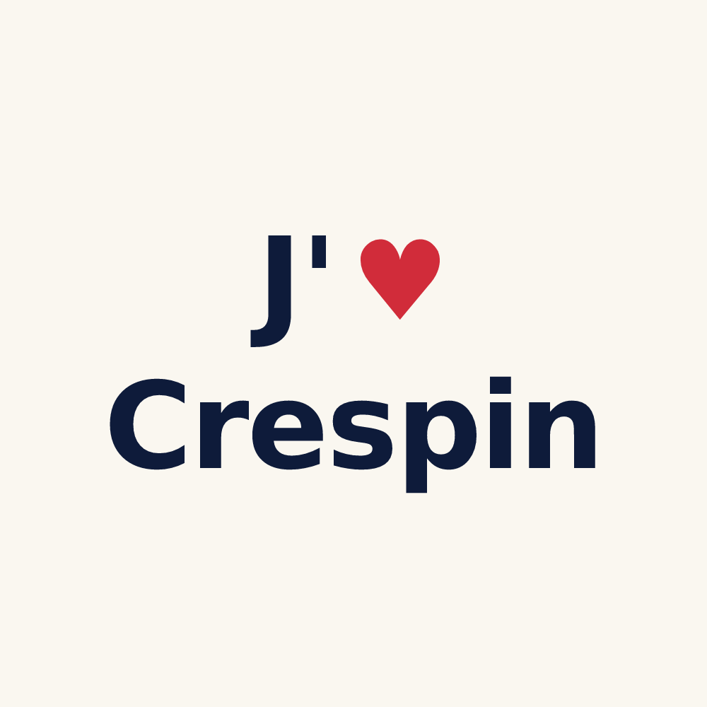 Tasse personnalisée Crespin — design J'aime Crespin