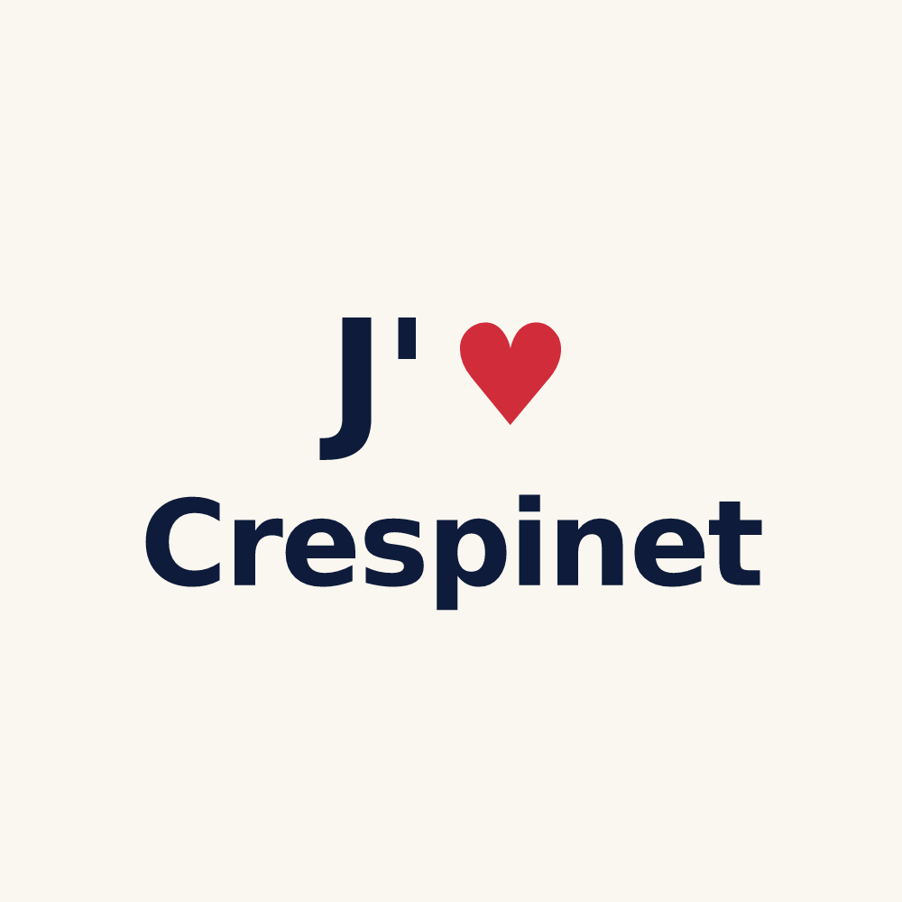 Tasse personnalisée Crespinet — design J'aime Crespinet