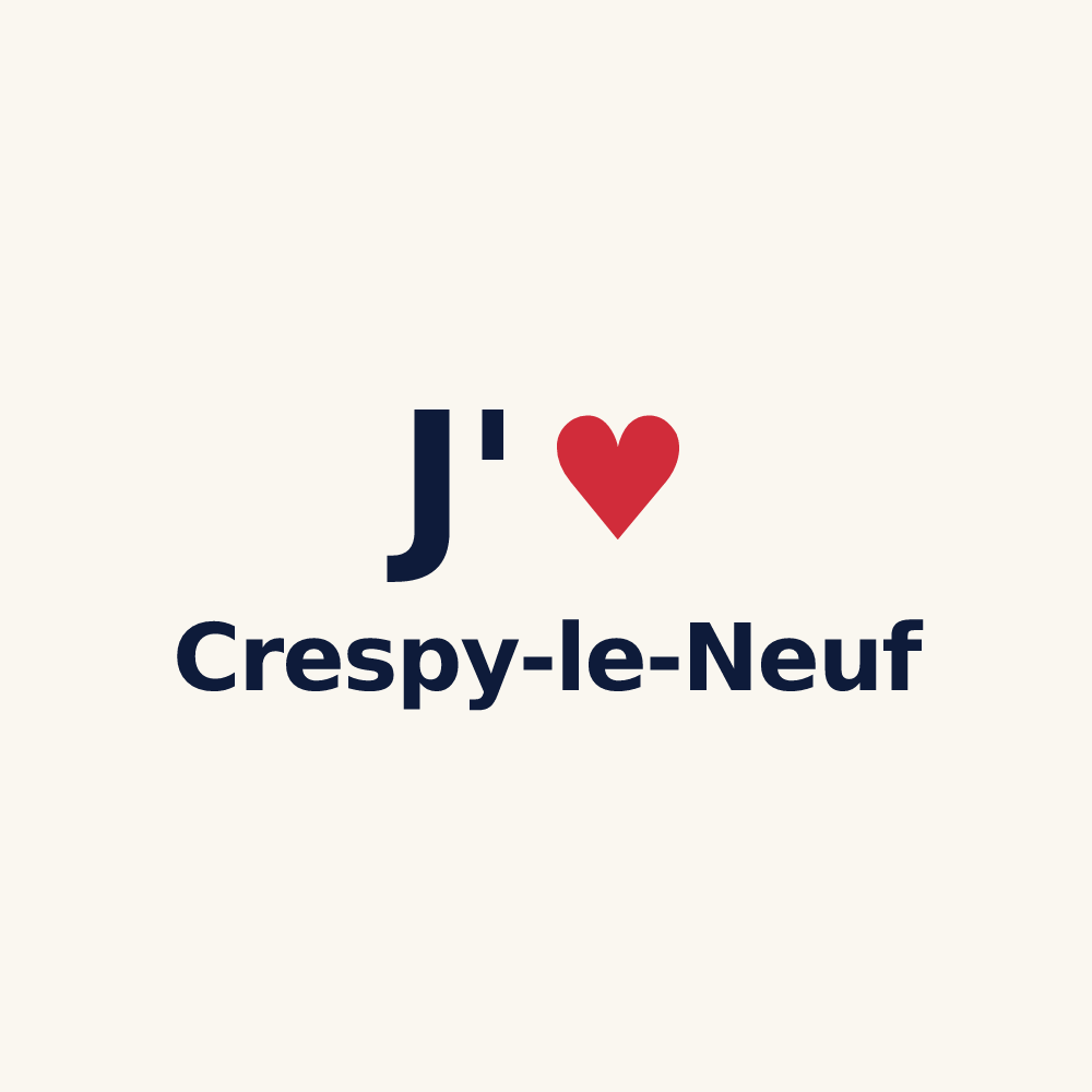 Tasse personnalisée Crespy-le-Neuf — design J'aime Crespy-le-Neuf
