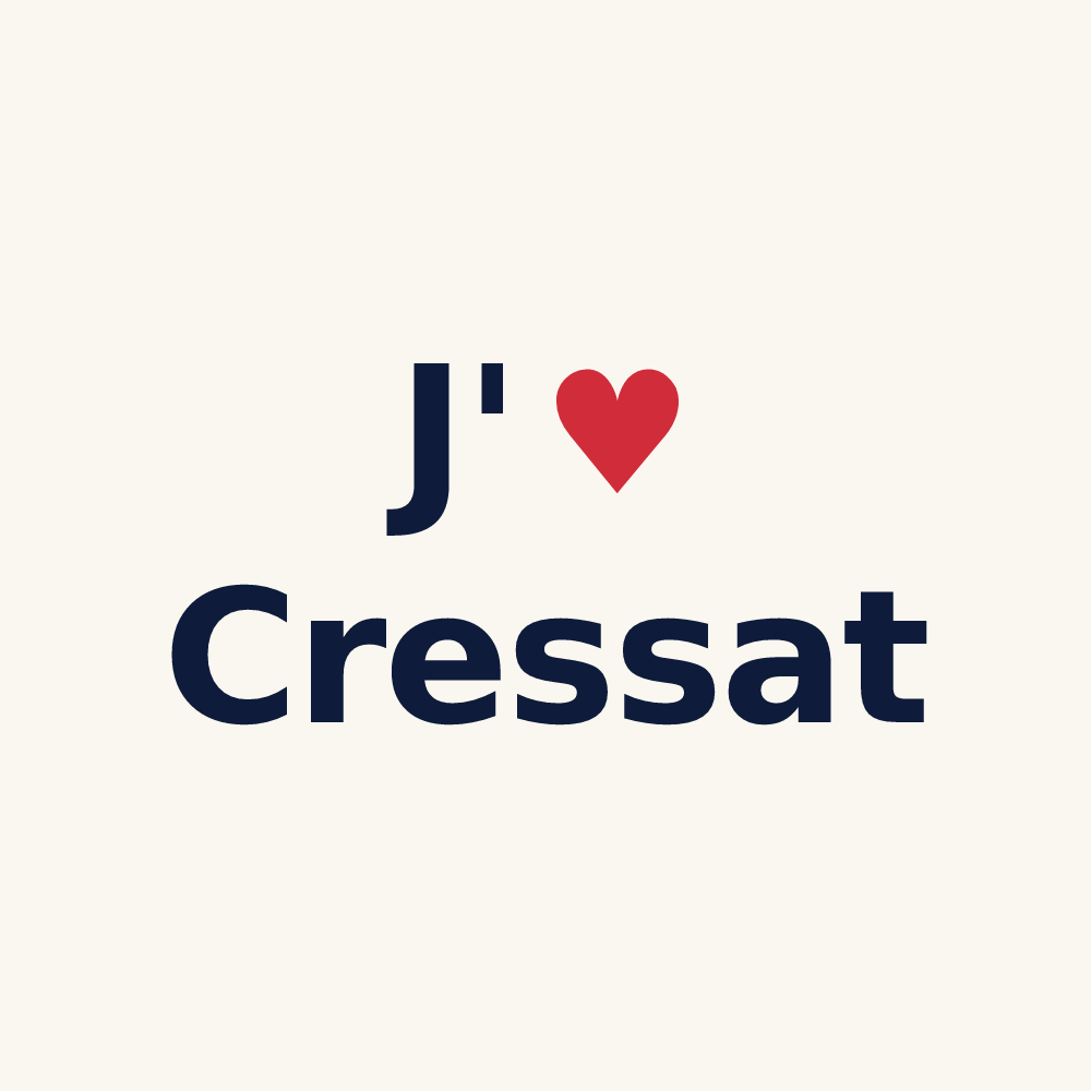 Tasse personnalisée Cressat — design J'aime Cressat