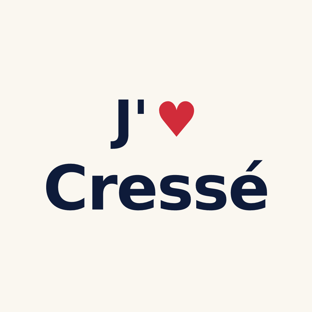 Tasse personnalisée Cressé — design J'aime Cressé