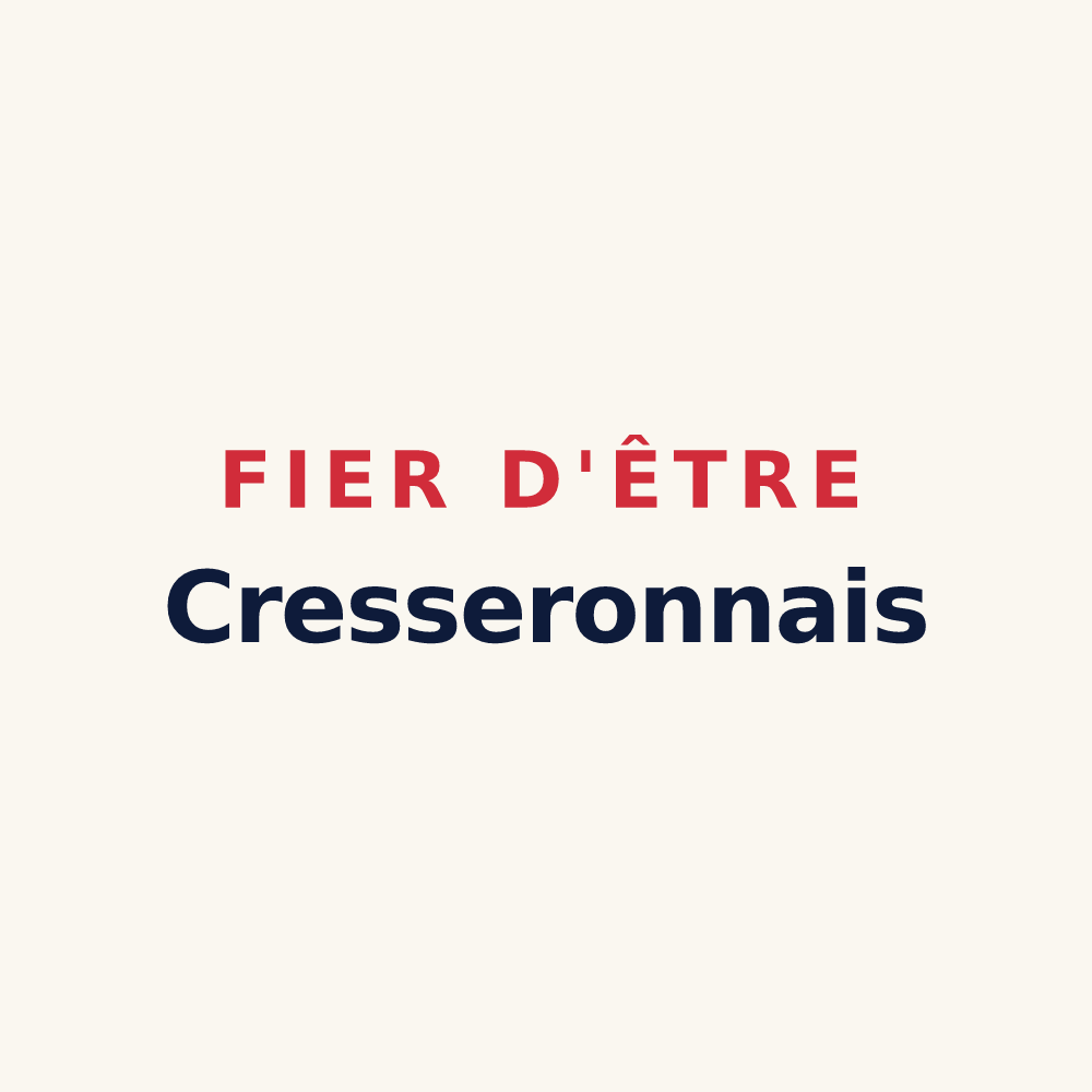 Tasse « Fier d'être Cresseronnais » — design pour Cresserons