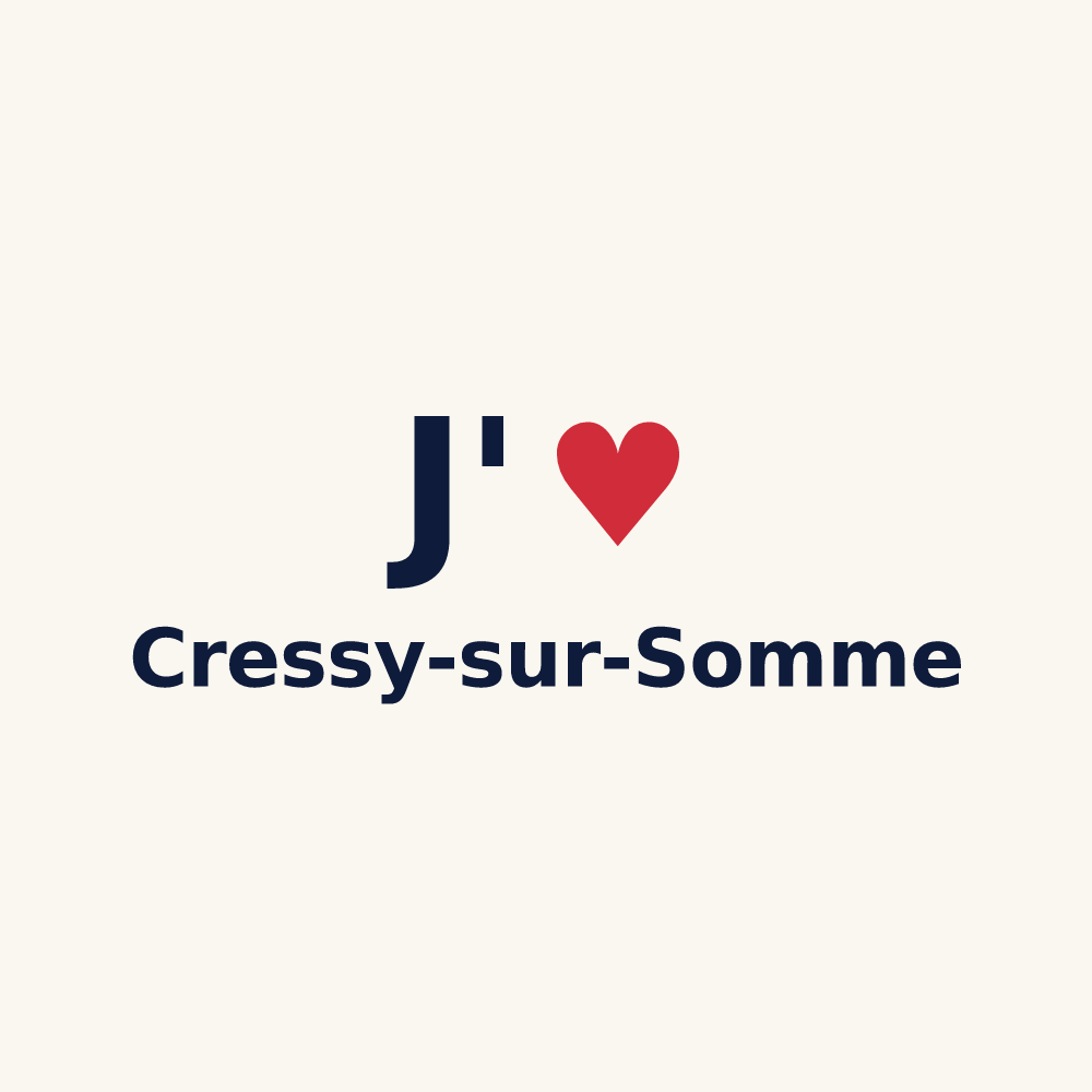 Tasse personnalisée Cressy-sur-Somme — design J'aime Cressy-sur-Somme