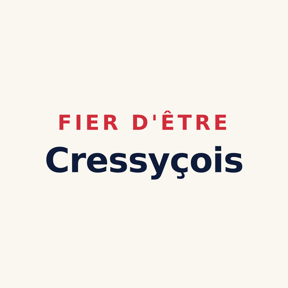 Tasse « Fier d'être Cressyçois » — design pour Cressy-sur-Somme