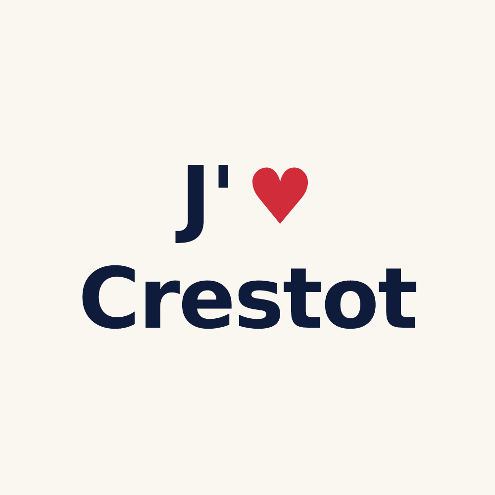 Tasse personnalisée Crestot — design J'aime Crestot