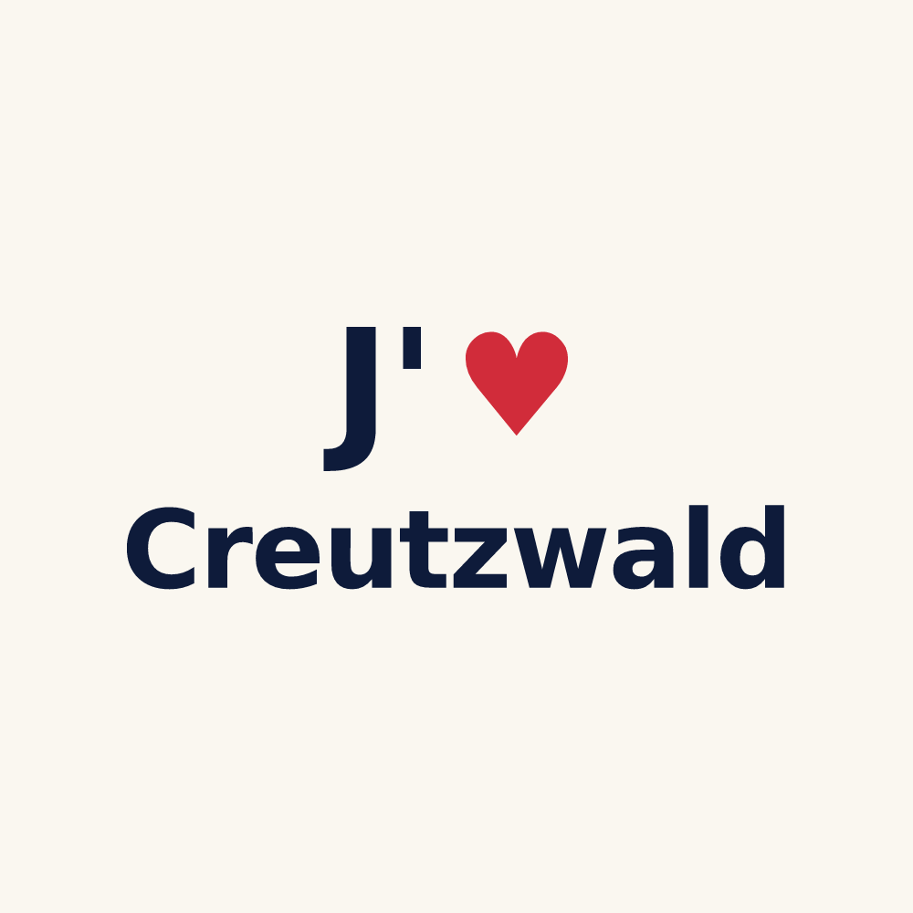 Tasse personnalisée Creutzwald — design J'aime Creutzwald