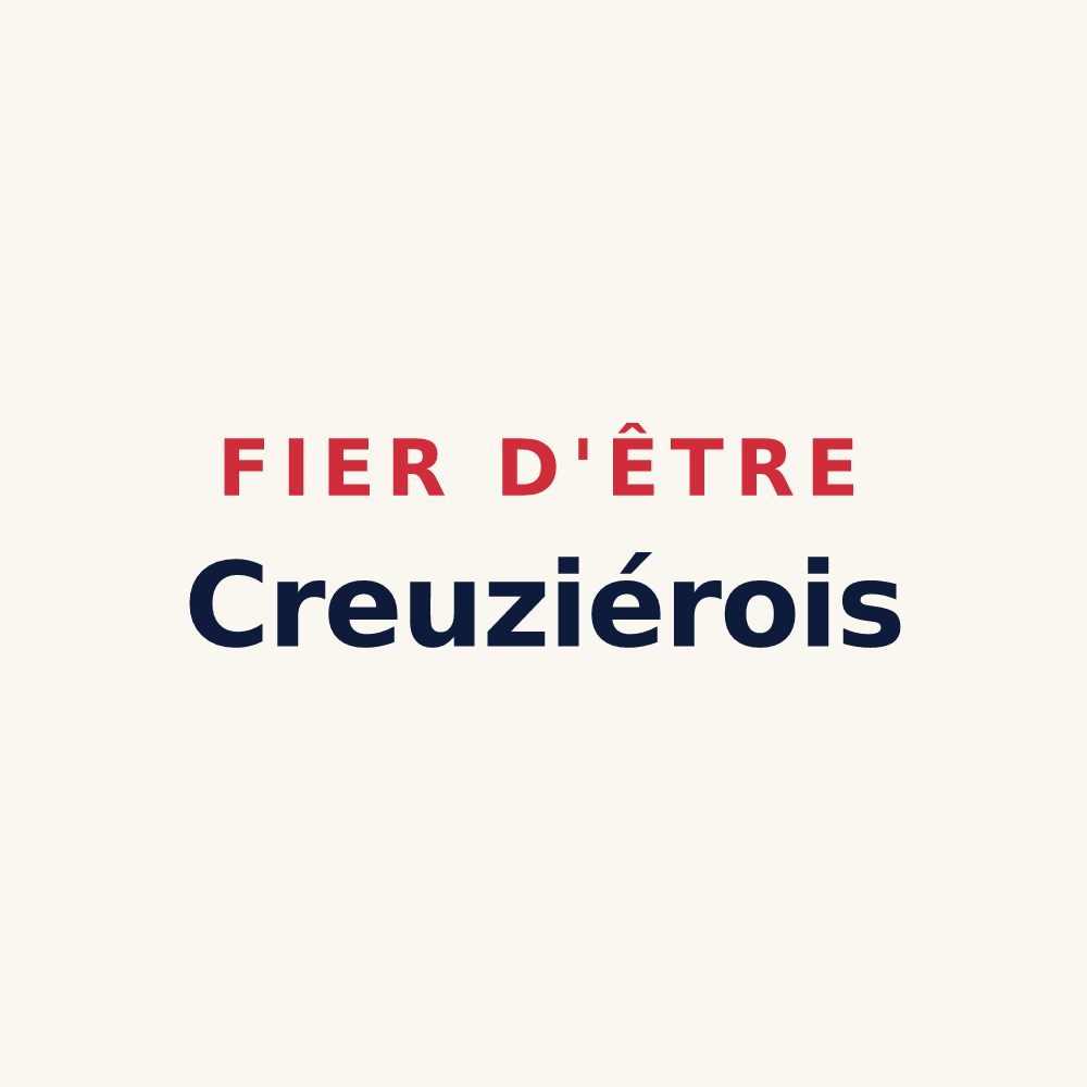 Tasse « Fier d'être Creuziérois » — design pour Creuzier-le-Vieux