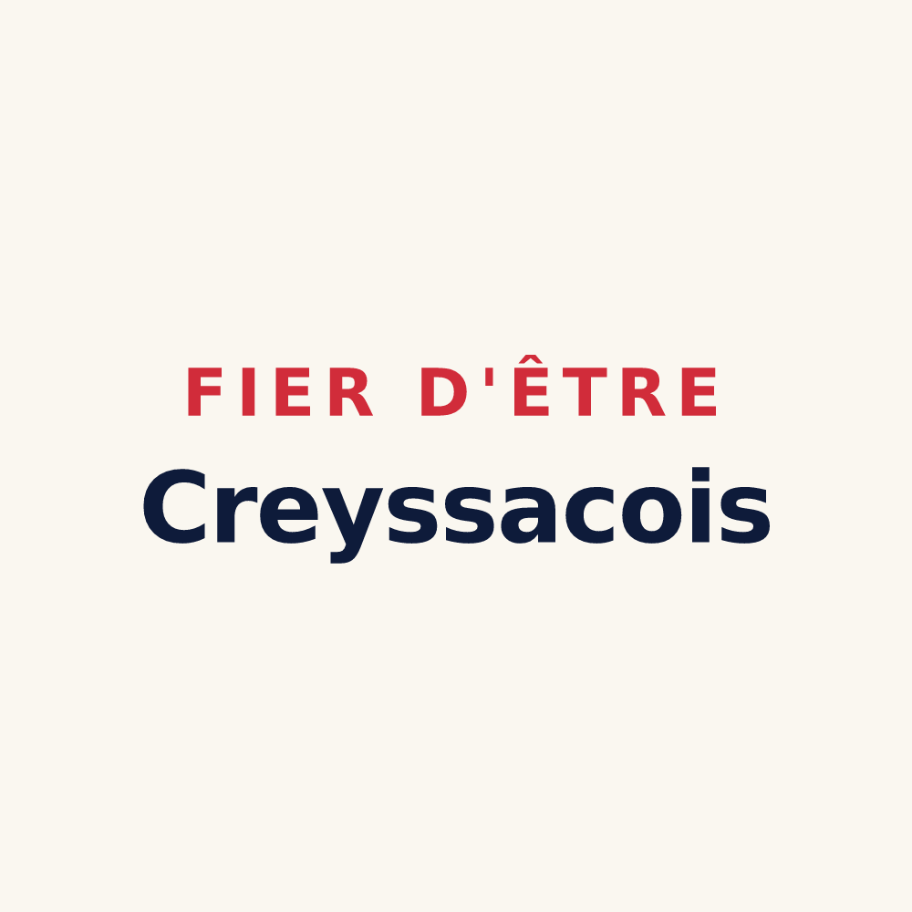 Tasse « Fier d'être Creyssacois » — design pour Creyssac