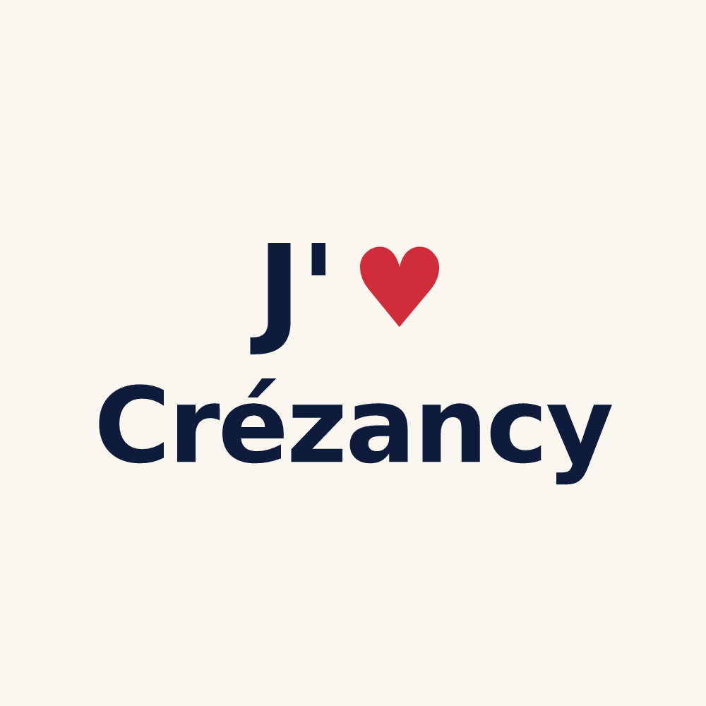 Tasse personnalisée Crézancy — design J'aime Crézancy