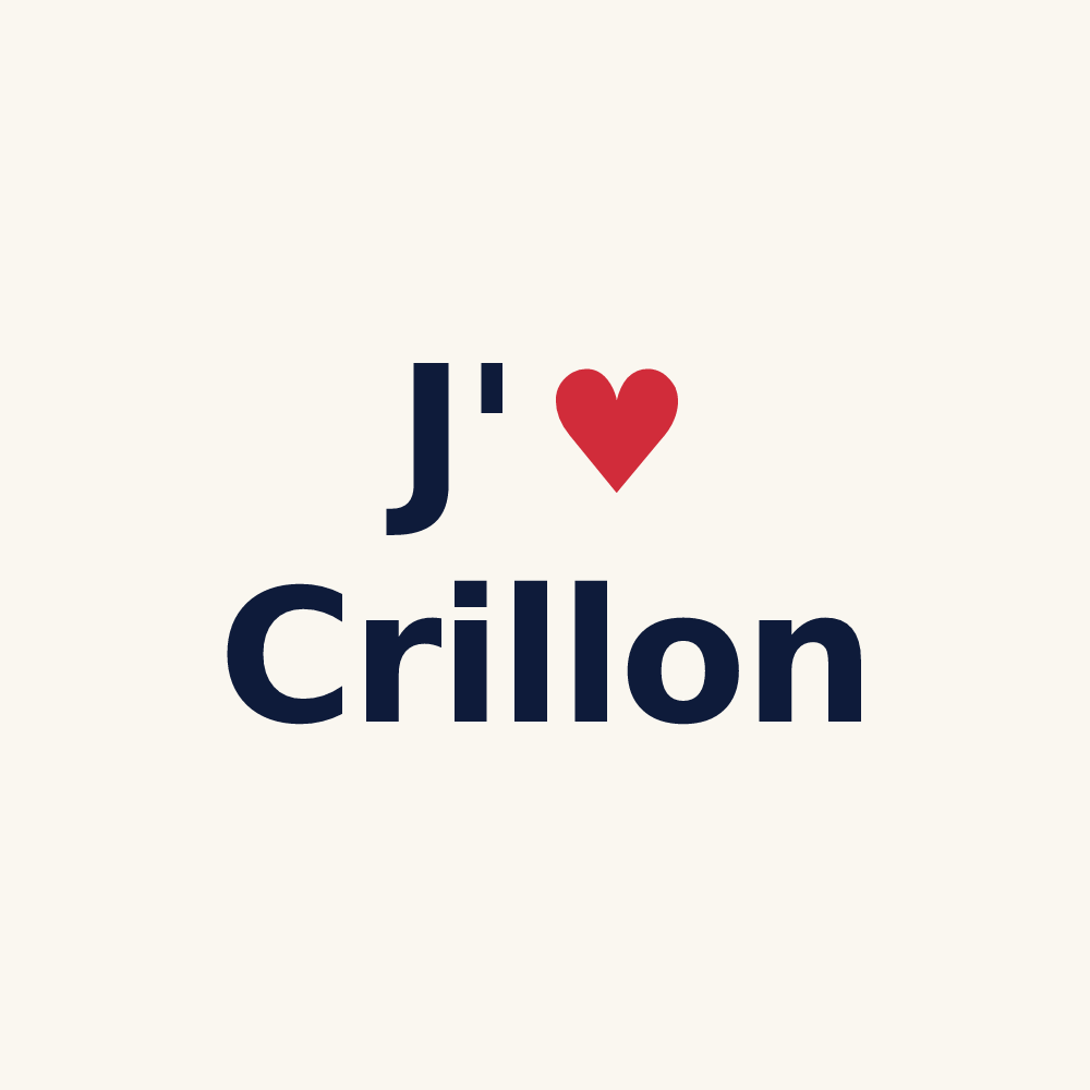 Tasse personnalisée Crillon — design J'aime Crillon