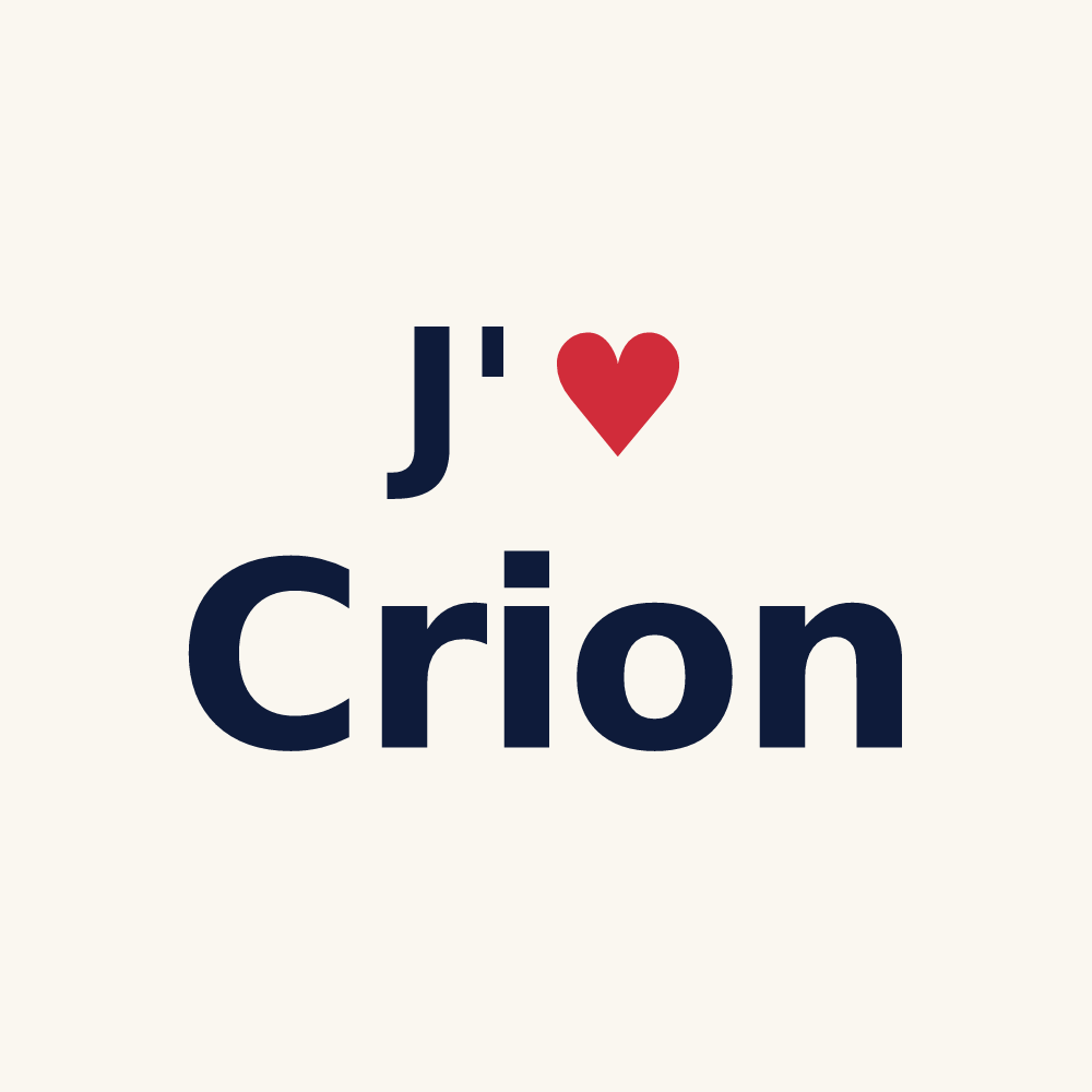 Tasse personnalisée Crion — design J'aime Crion