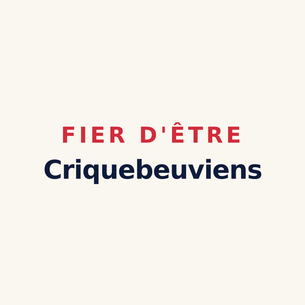 Tasse « Fier d'être Criquebeuviens » — design pour Criquebeuf-en-Caux