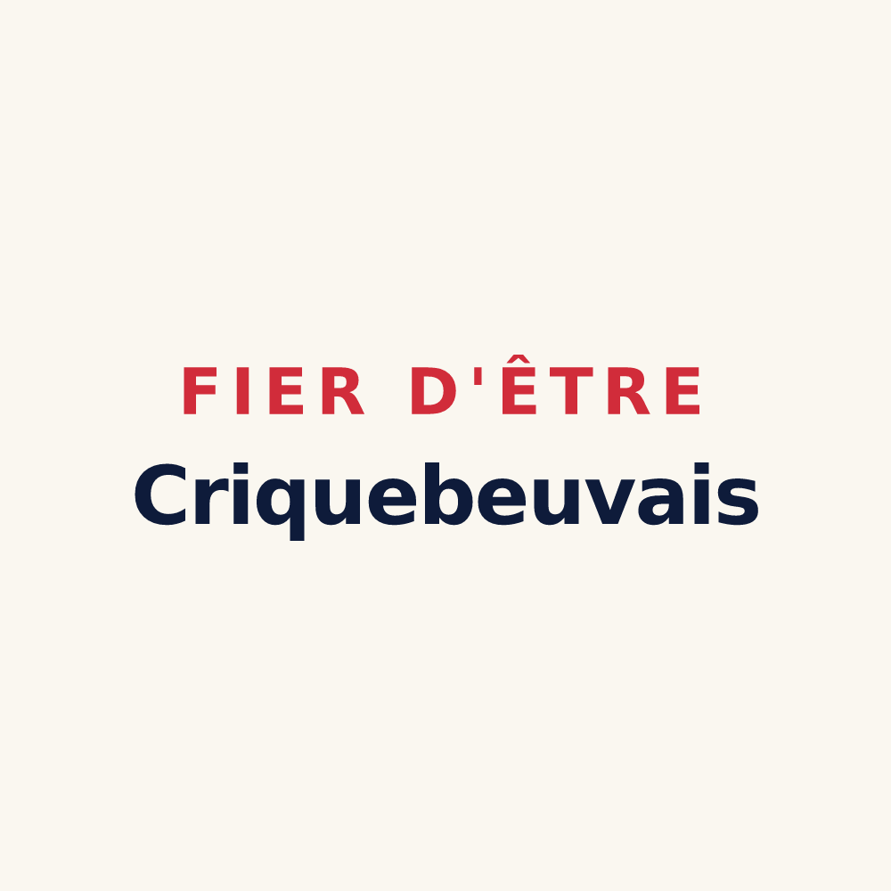 Tasse « Fier d'être Criquebeuvais » — design pour Criquebeuf-la-Campagne