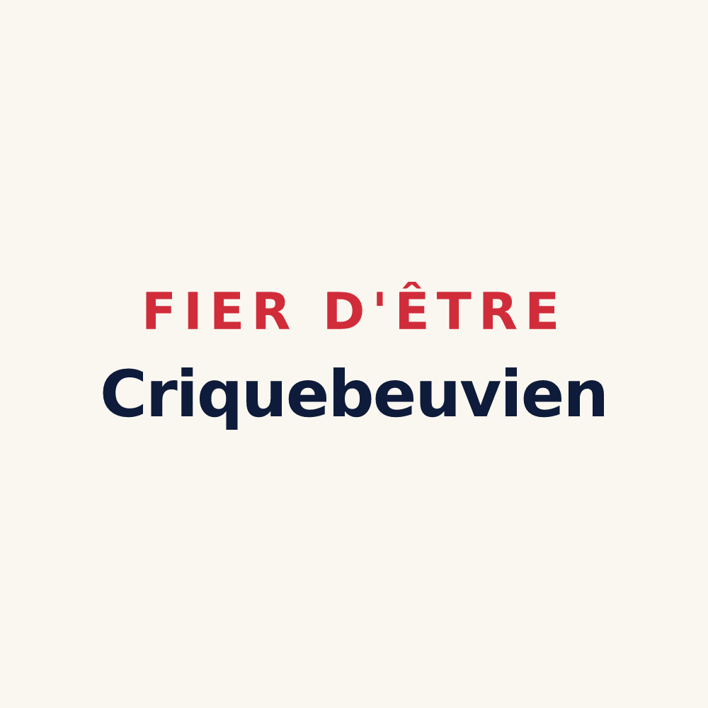Tasse « Fier d'être Criquebeuvien » — design pour Criquebeuf-sur-Seine
