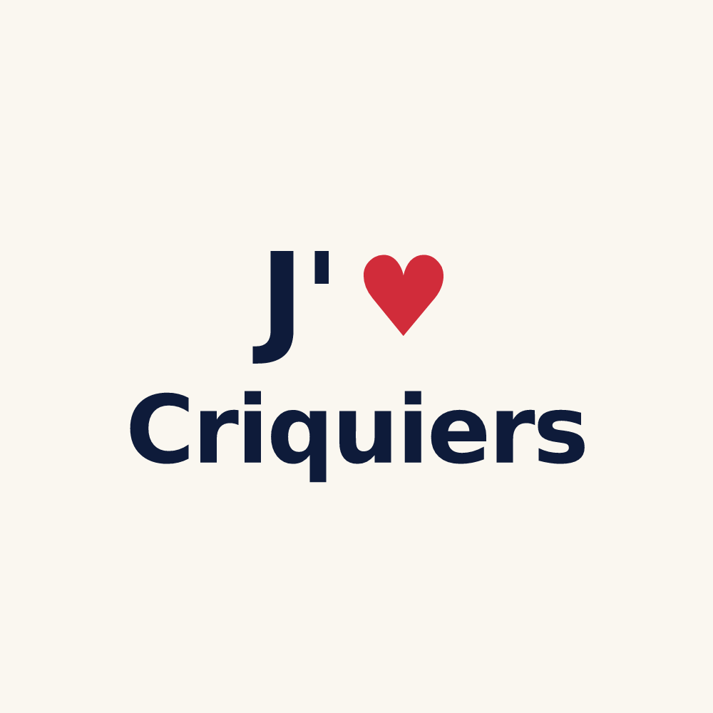 Tasse personnalisée Criquiers — design J'aime Criquiers