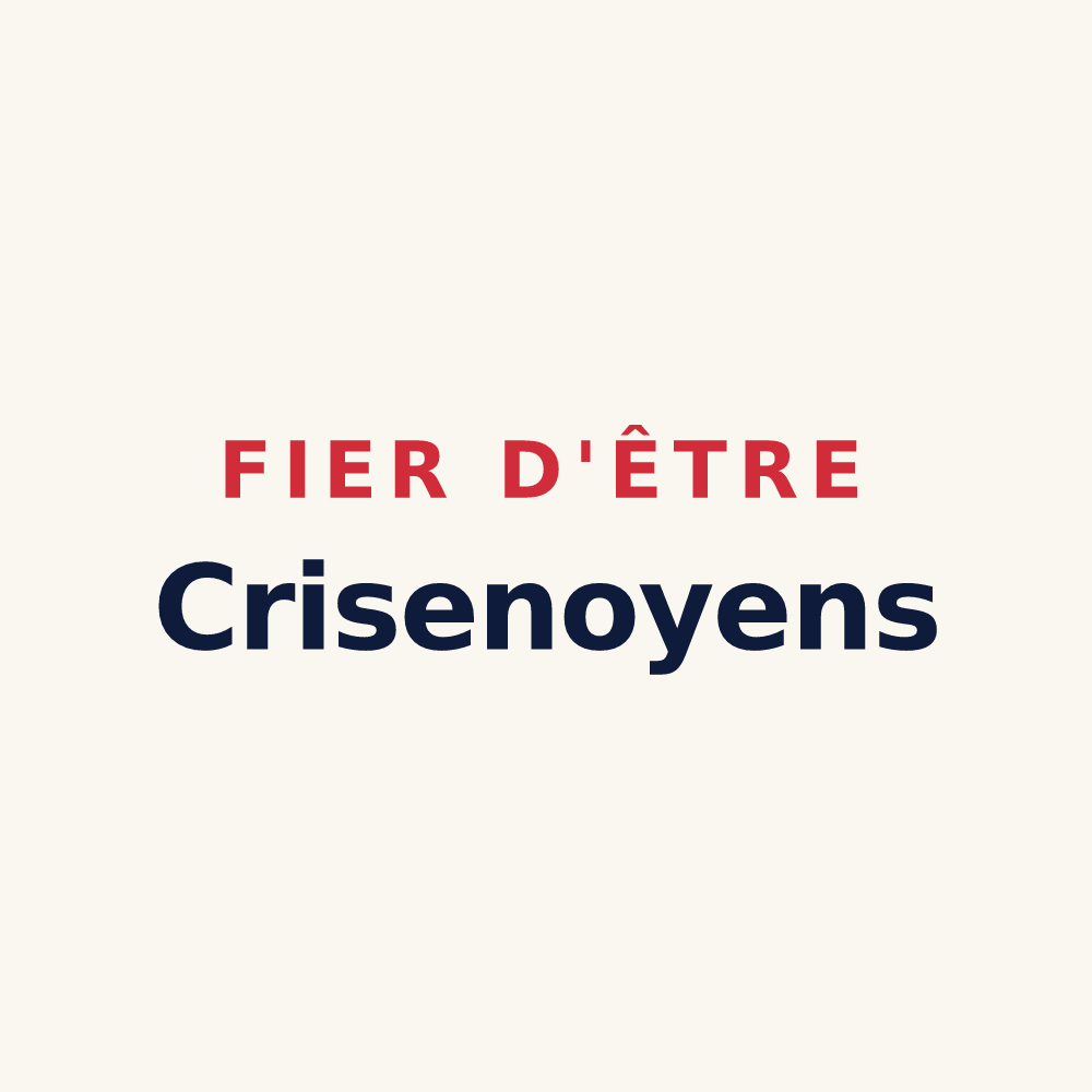 Tasse « Fier d'être Crisenoyens » — design pour Crisenoy