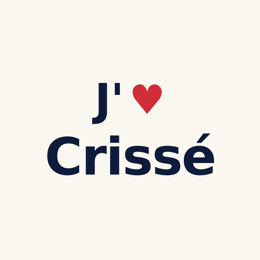 Tasse personnalisée Crissé — design J'aime Crissé