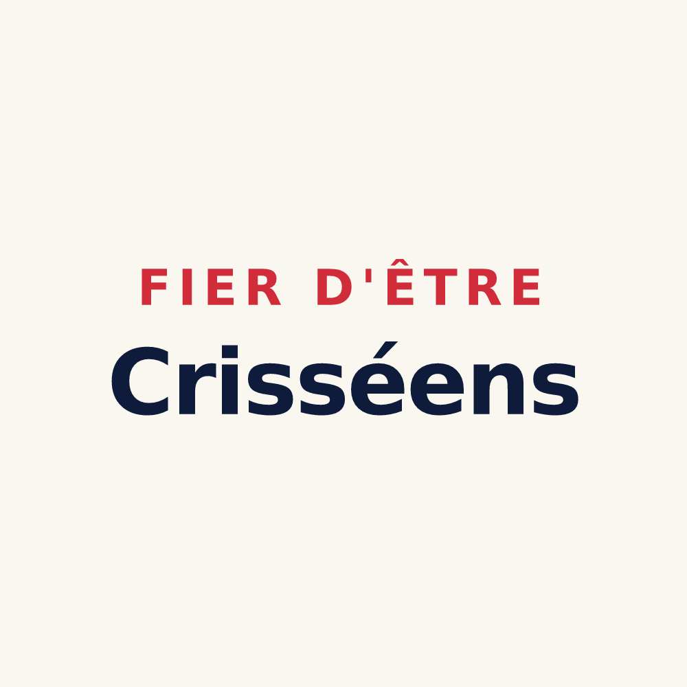 Tasse « Fier d'être Crisséens » — design pour Crissé