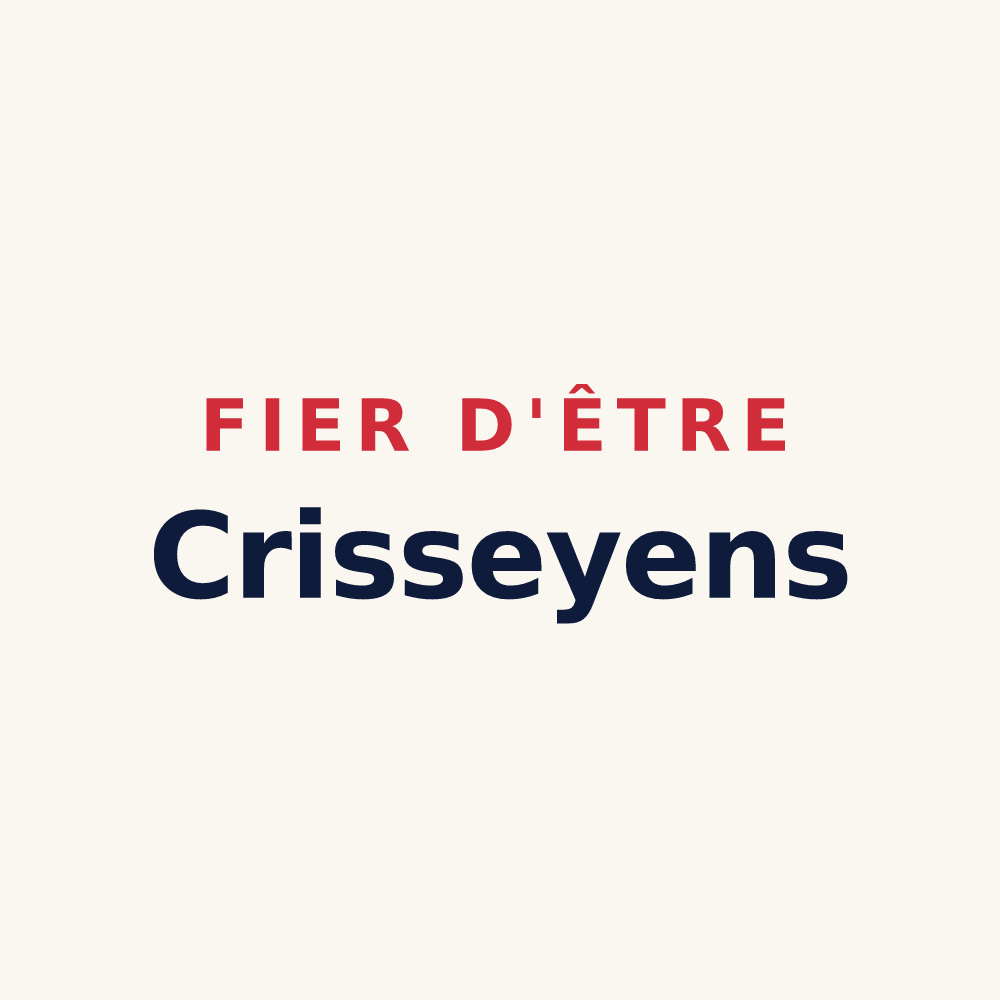 Tasse « Fier d'être Crisseyens » — design pour Crissey