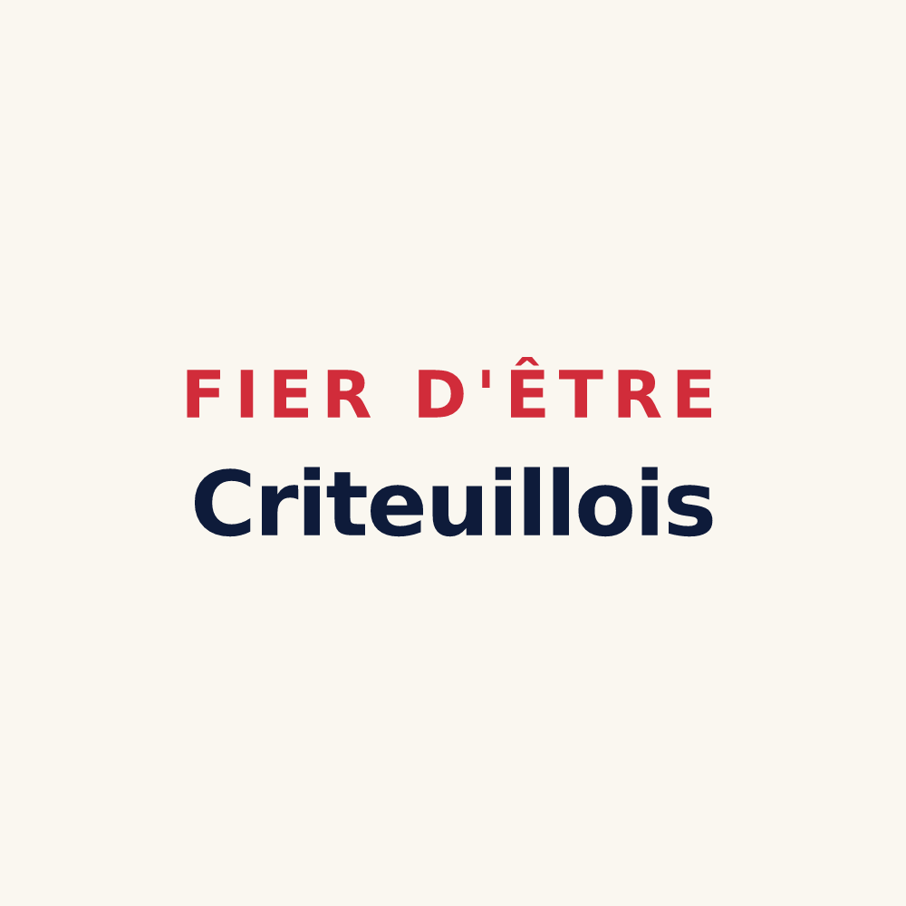Tasse « Fier d'être Criteuillois » — design pour Criteuil-la-Magdeleine