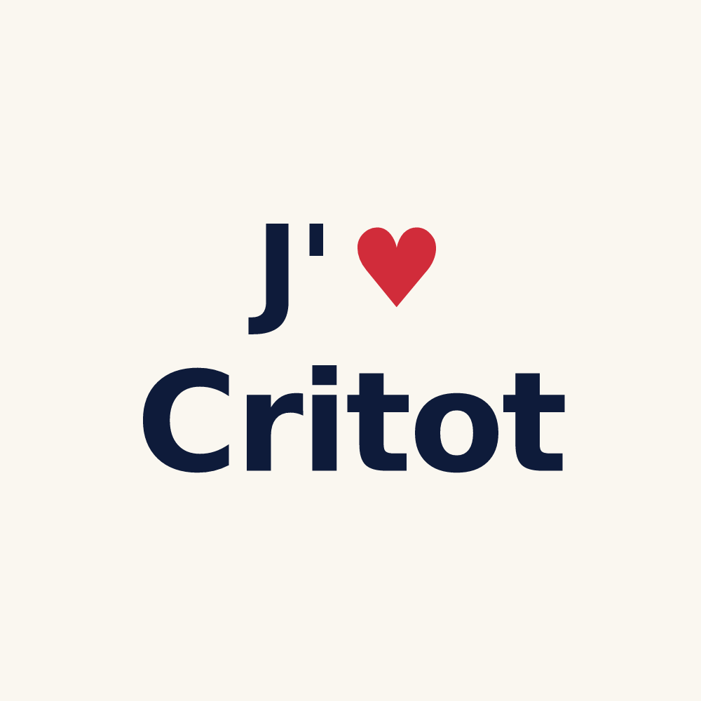 Tasse personnalisée Critot — design J'aime Critot
