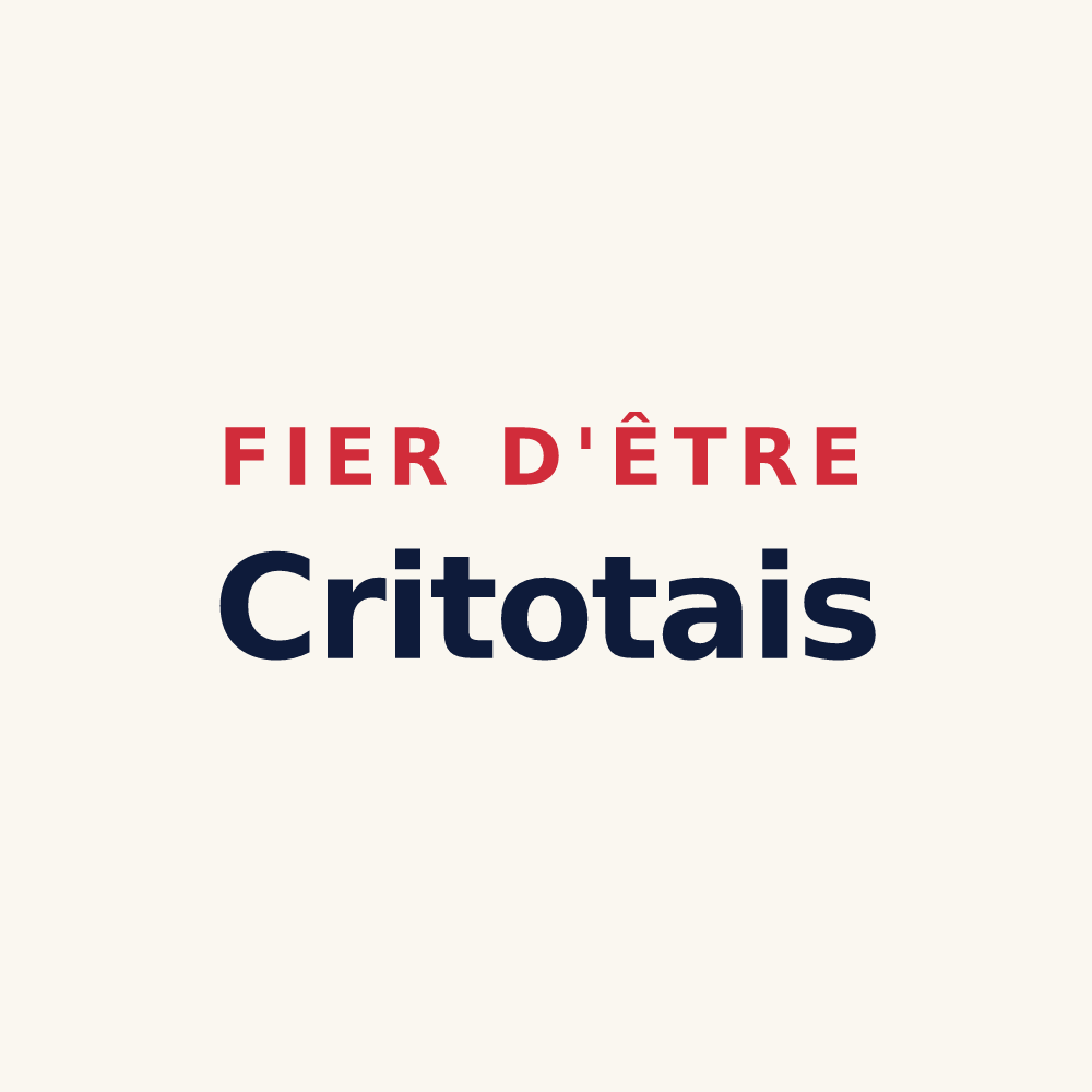 Tasse « Fier d'être Critotais » — design pour Critot