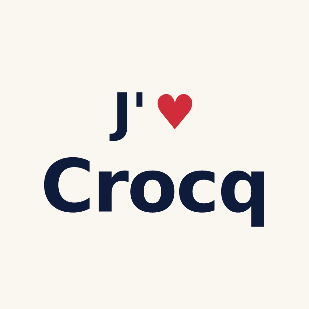 Tasse personnalisée Crocq — design J'aime Crocq