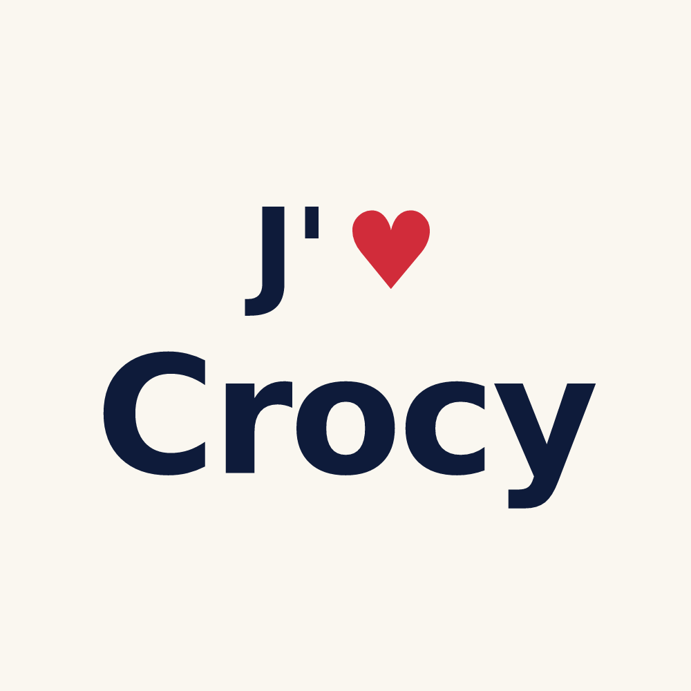 Tasse personnalisée Crocy — design J'aime Crocy