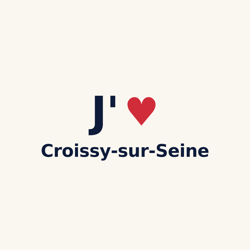 Tasse personnalisée Croissy-sur-Seine — design J'aime Croissy-sur-Seine
