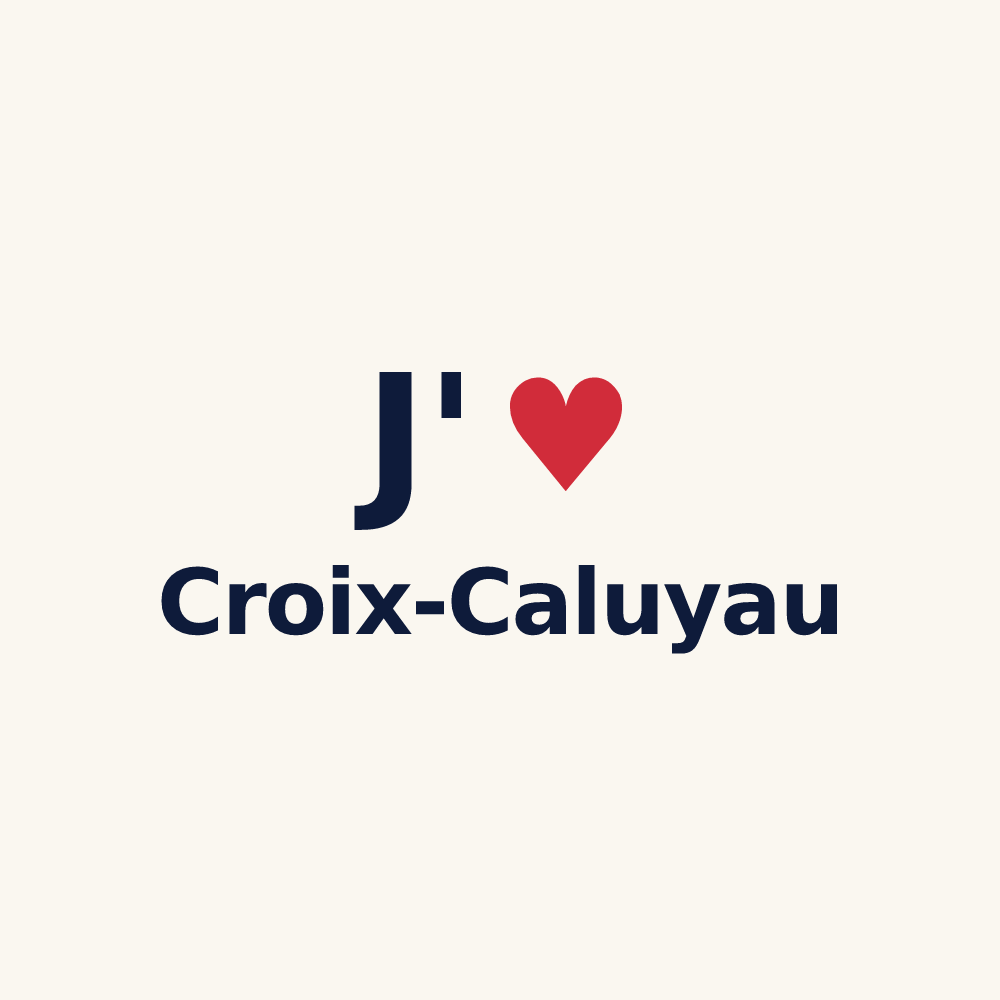 Tasse personnalisée Croix-Caluyau — design J'aime Croix-Caluyau