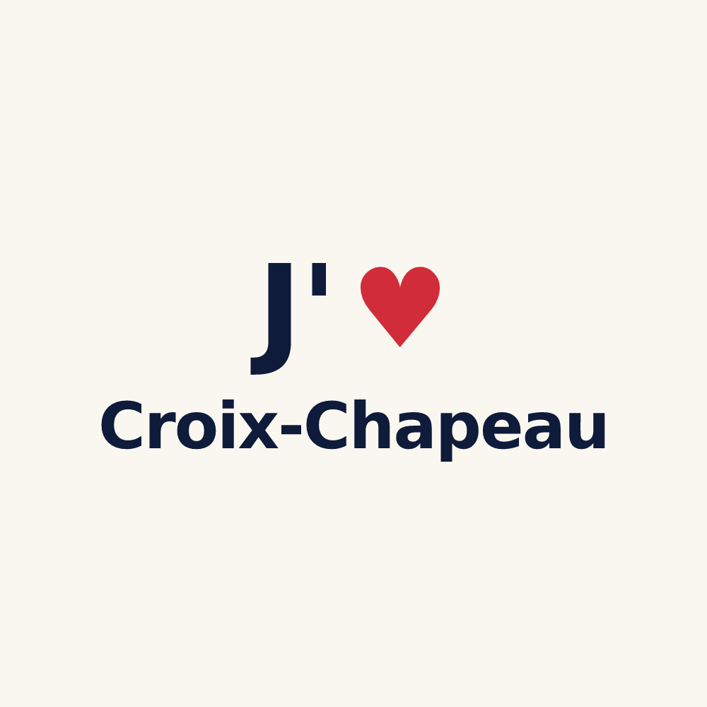 Tasse personnalisée Croix-Chapeau — design J'aime Croix-Chapeau