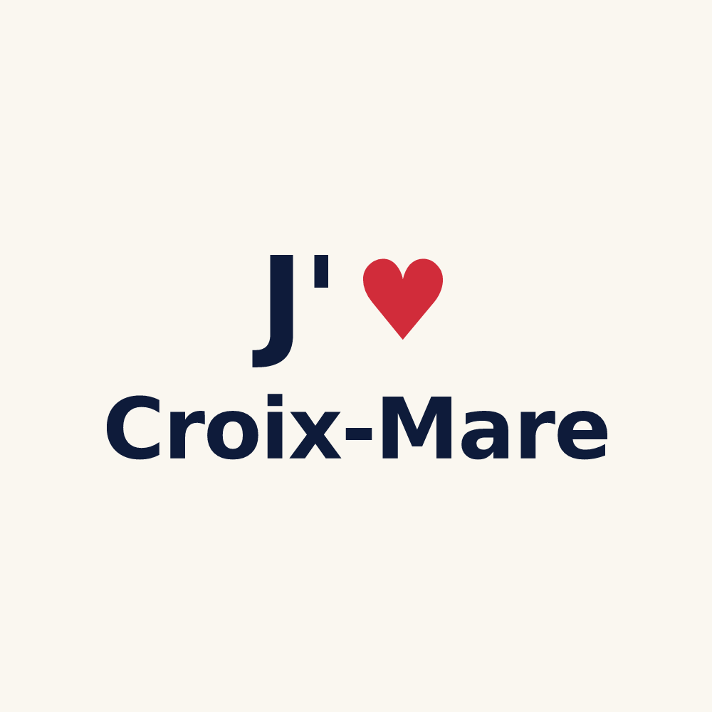 Tasse personnalisée Croix-Mare — design J'aime Croix-Mare