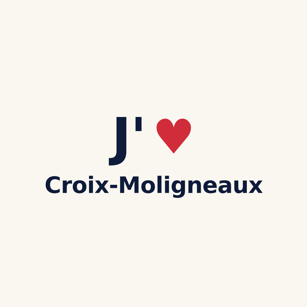 Tasse personnalisée Croix-Moligneaux — design J'aime Croix-Moligneaux