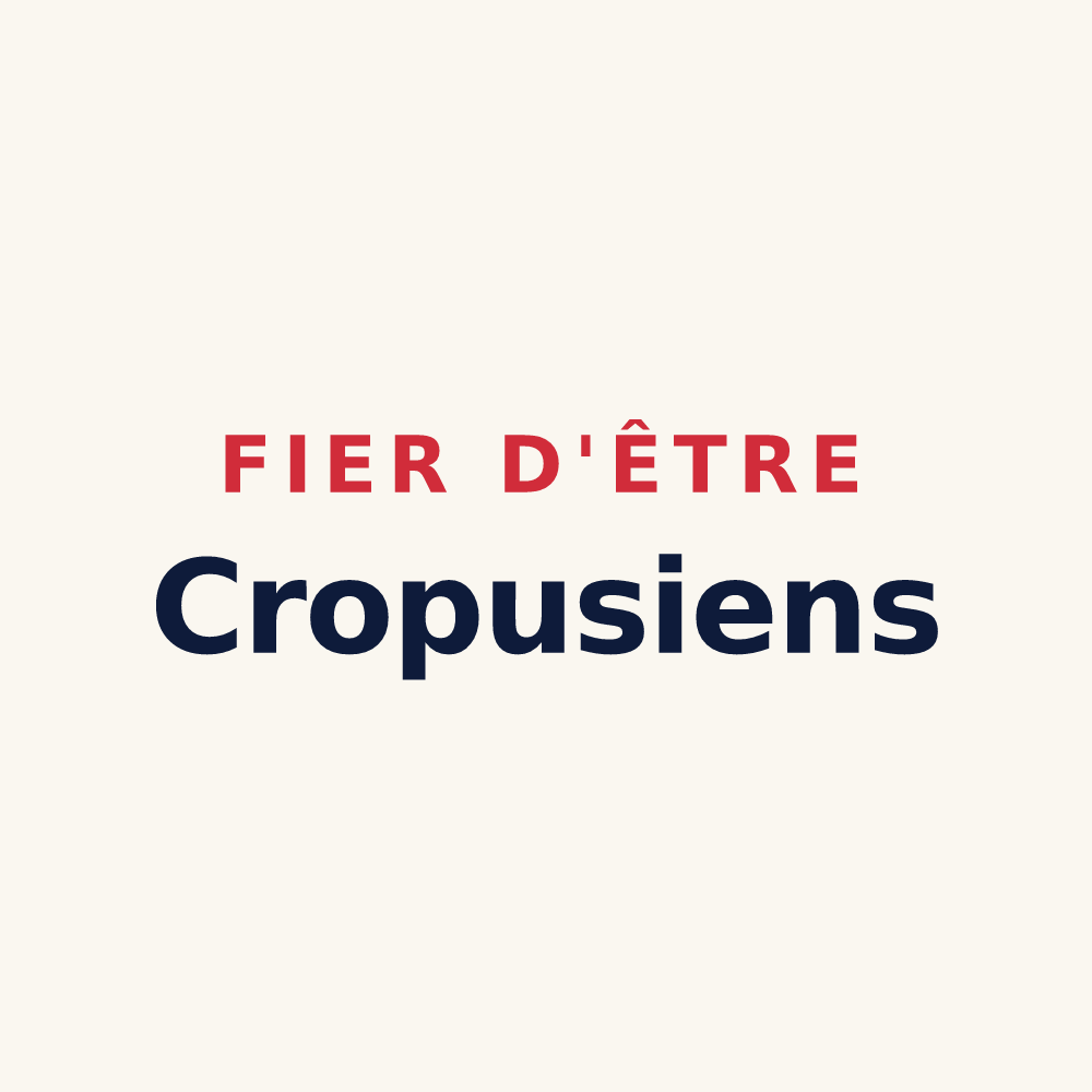 Tasse « Fier d'être Cropusiens » — design pour Cropus
