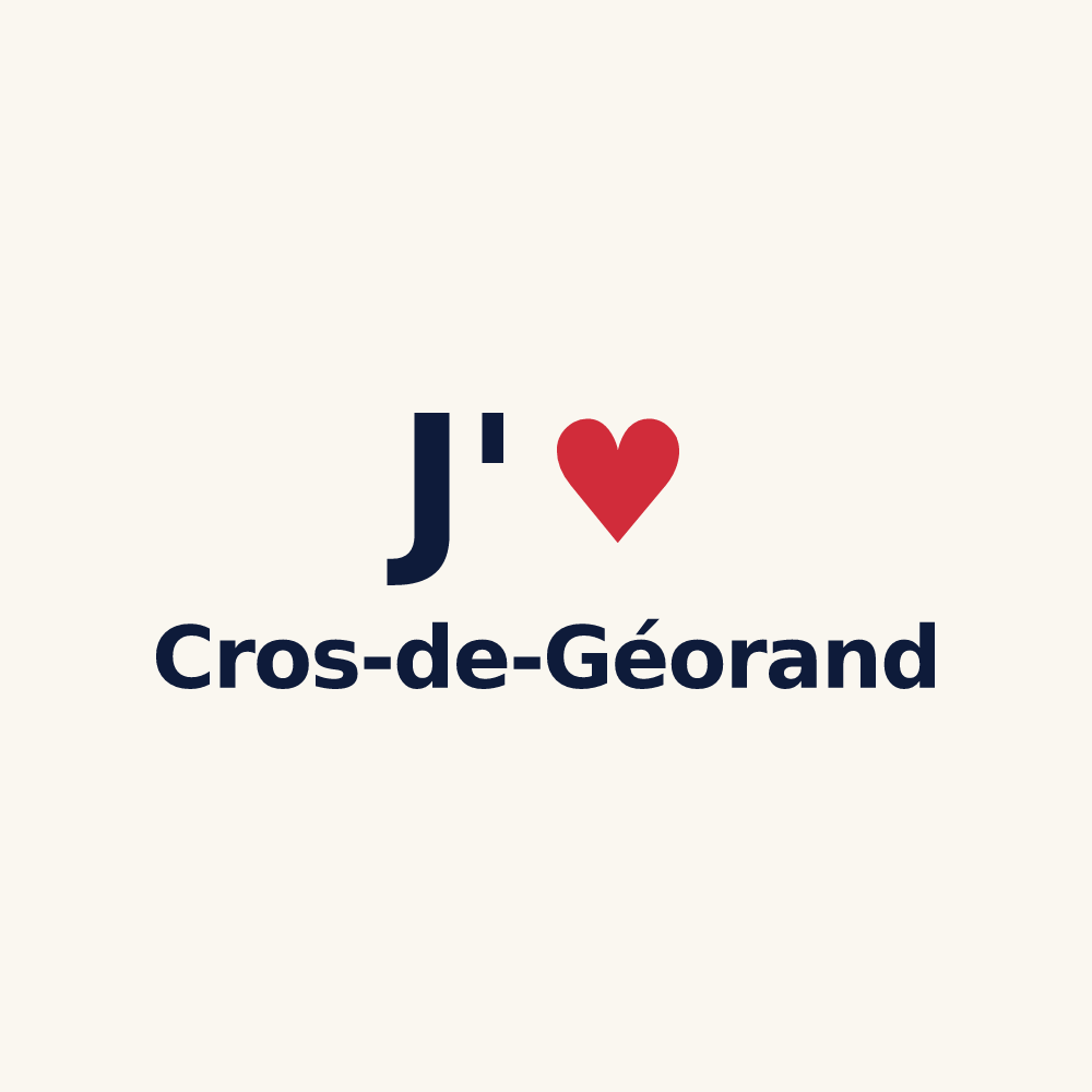 Tasse personnalisée Cros-de-Géorand — design J'aime Cros-de-Géorand
