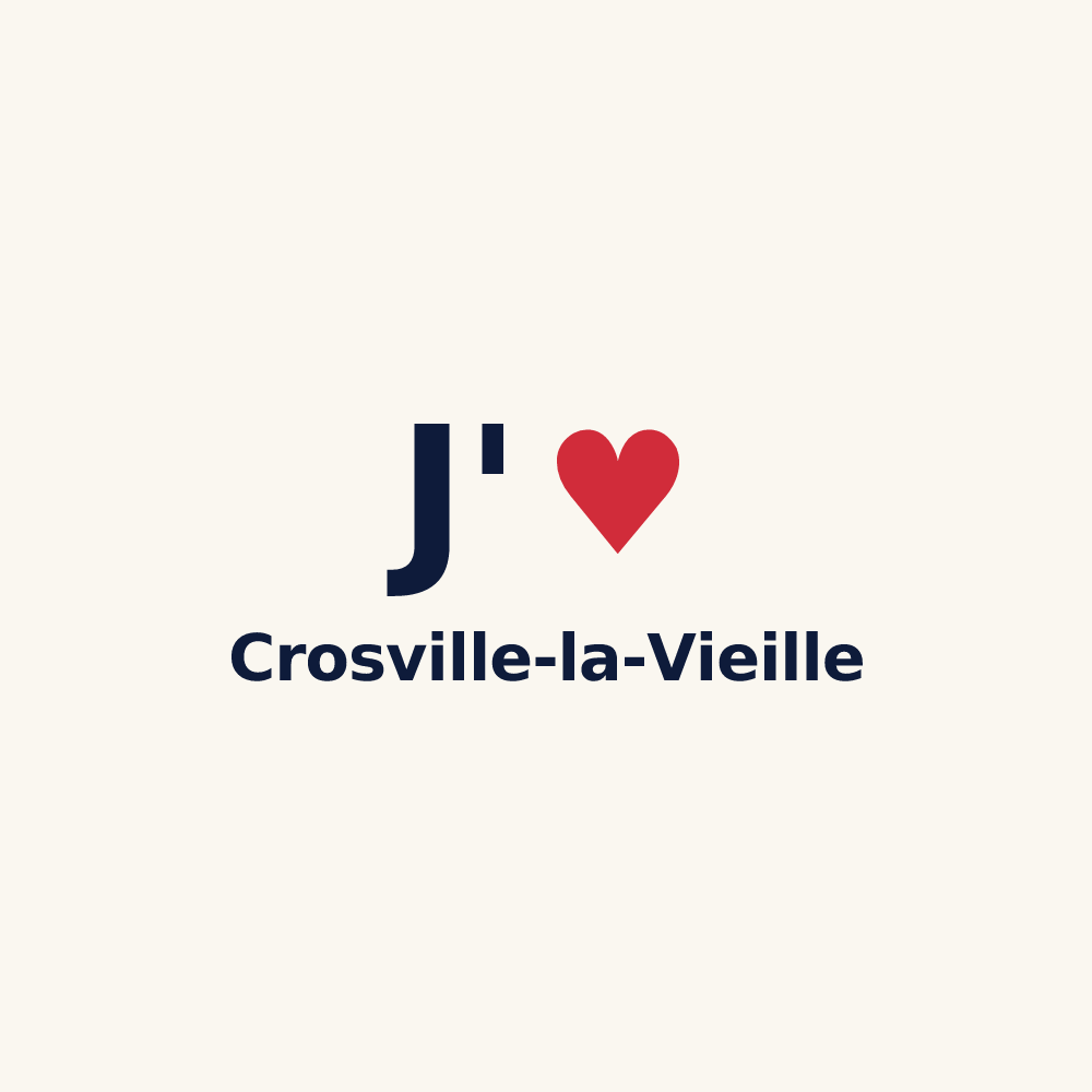 Tasse personnalisée Crosville-la-Vieille — design J'aime Crosville-la-Vieille