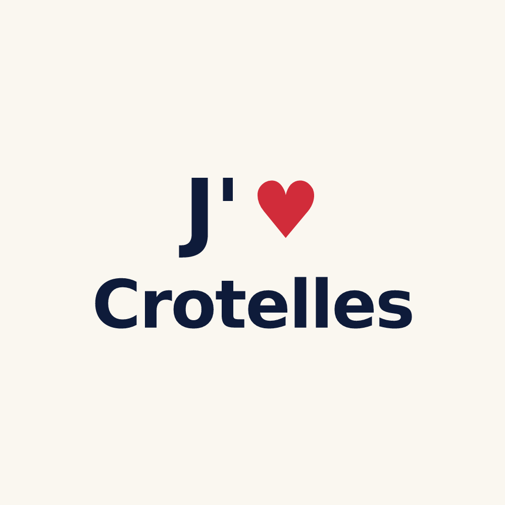 Tasse personnalisée Crotelles — design J'aime Crotelles