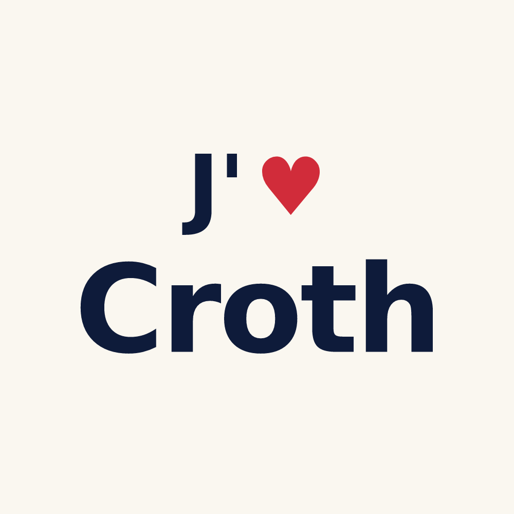 Tasse personnalisée Croth — design J'aime Croth