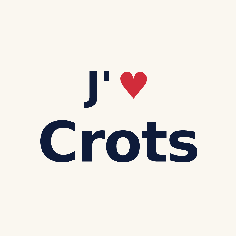 Tasse personnalisée Crots — design « J'aime Crots » imprimé sur la tasse