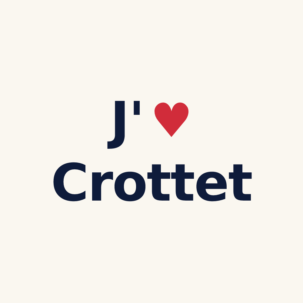 Tasse personnalisée Crottet — design J'aime Crottet
