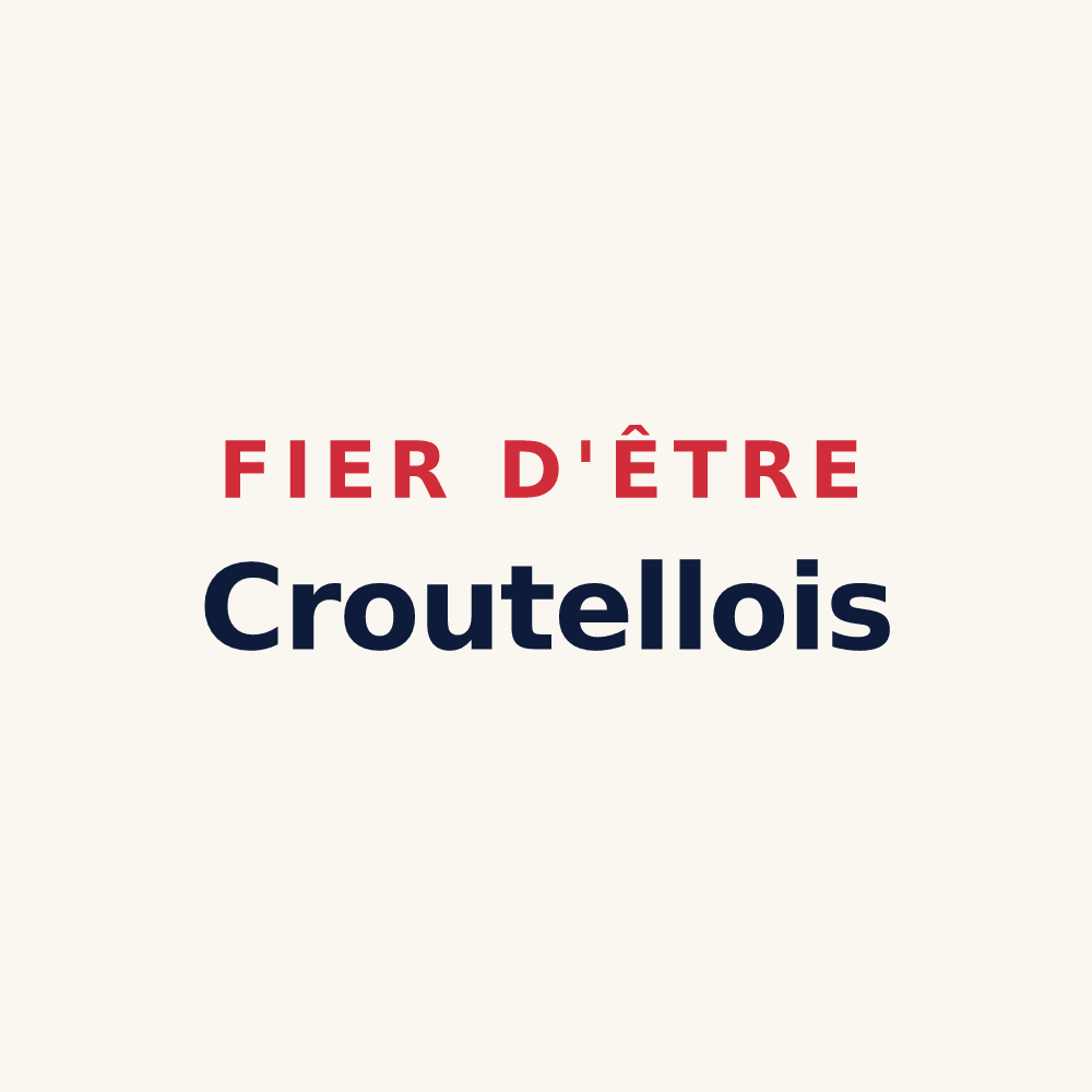 Tasse « Fier d'être Croutellois » — design pour Croutelle