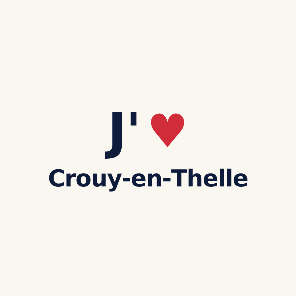 Tasse personnalisée Crouy-en-Thelle — design J'aime Crouy-en-Thelle