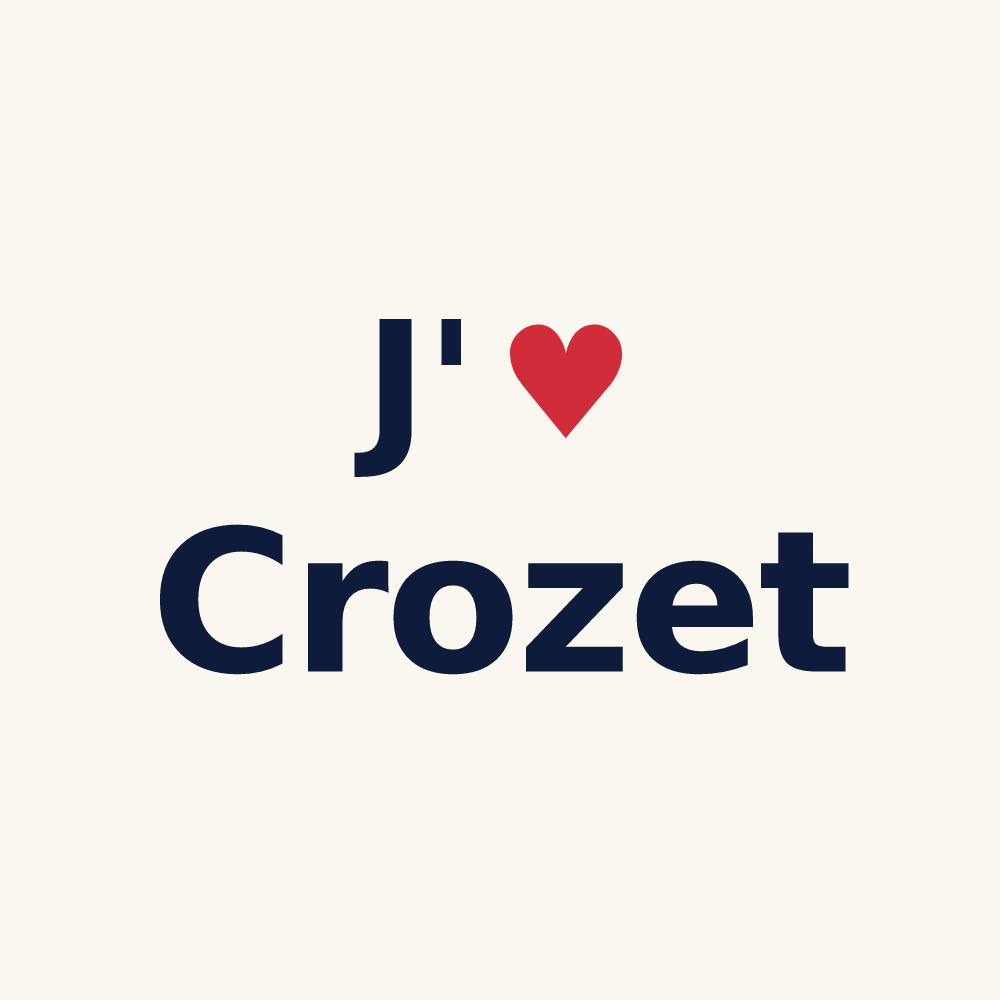 Tasse personnalisée Crozet — design J'aime Crozet