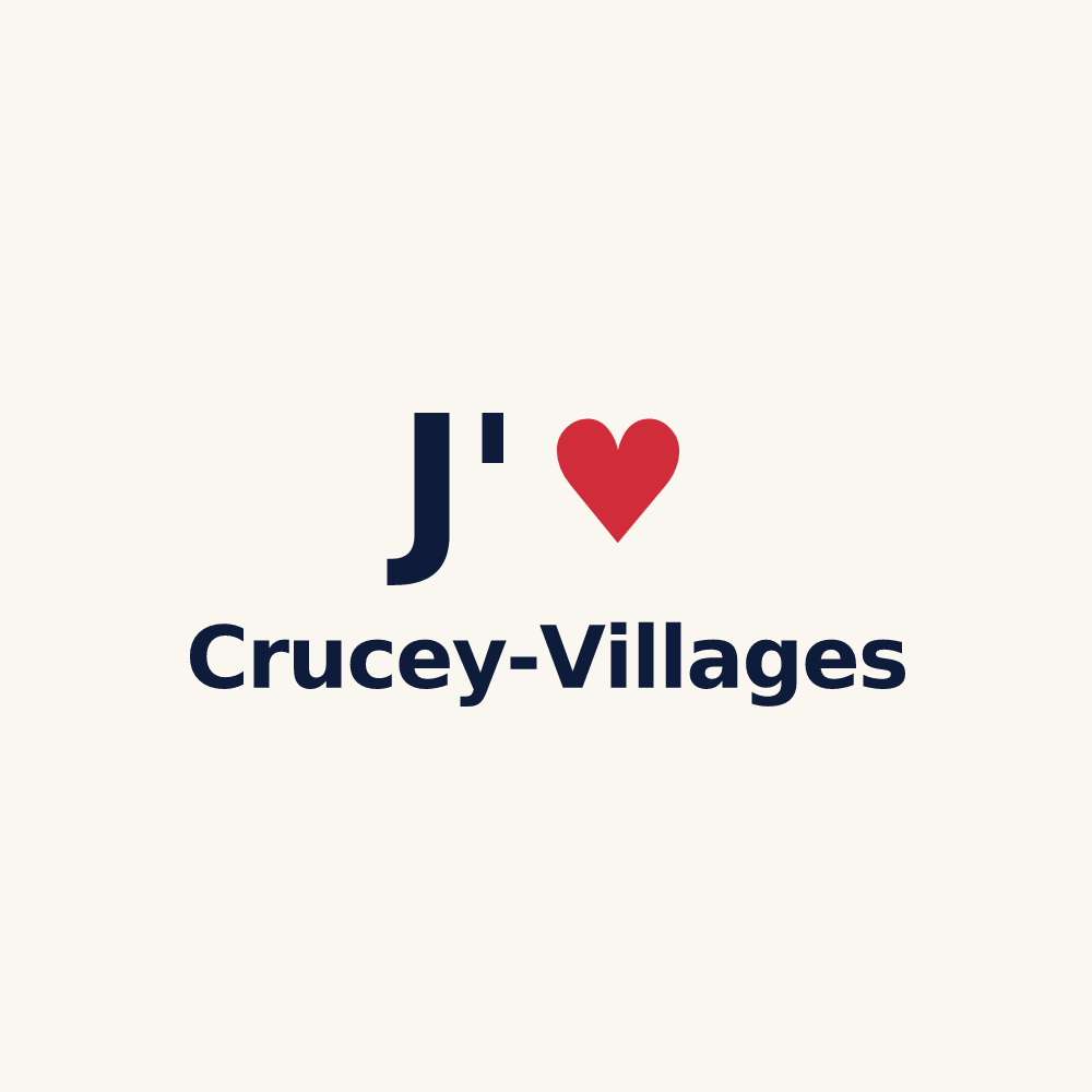 Tasse personnalisée Crucey-Villages — design J'aime Crucey-Villages