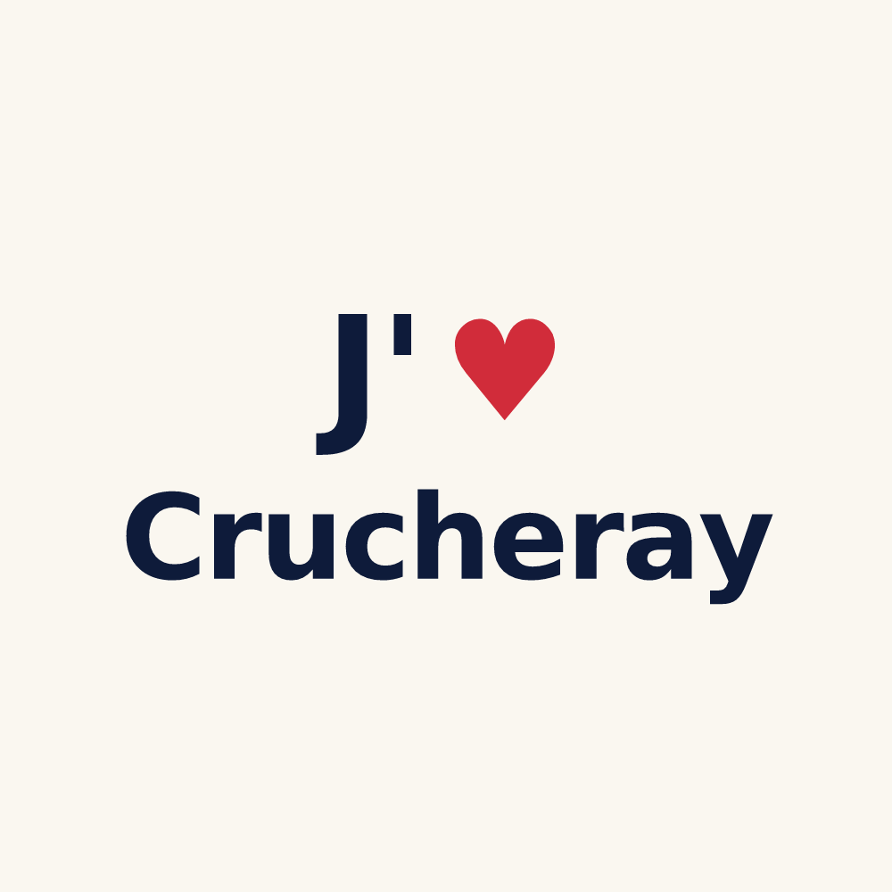 Tasse personnalisée Crucheray — design J'aime Crucheray