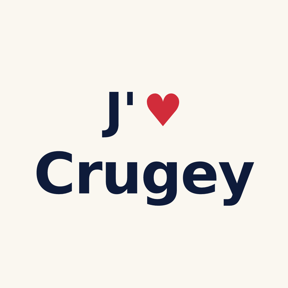 Tasse personnalisée Crugey — design J'aime Crugey