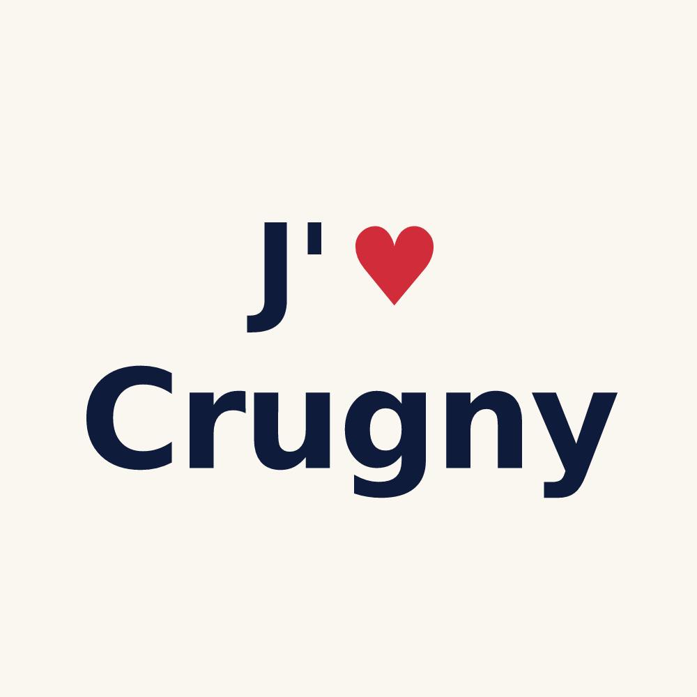 Tasse personnalisée Crugny — design J'aime Crugny